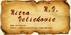 Mitra Veličković vizit kartica